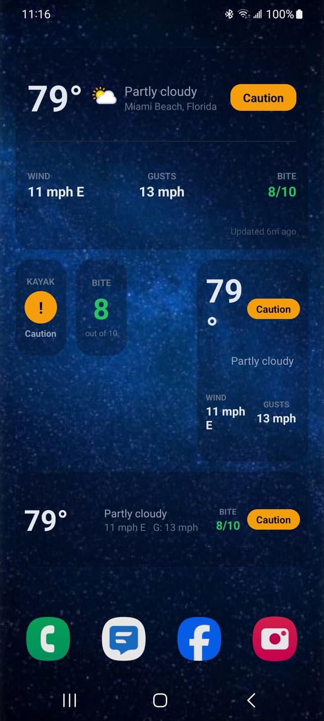 KayakSafe home screen widgets